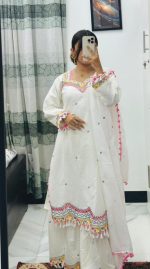 .Shada Bahar Gharara Set - Image 4